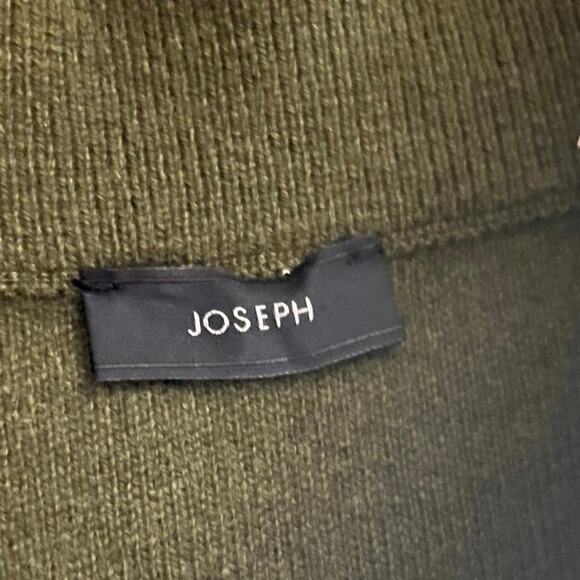 Joseph 100% Soft Wool Skirt Midi Fit N Flare Green Dark Minimal Designer Size M - Picture 3 of 7